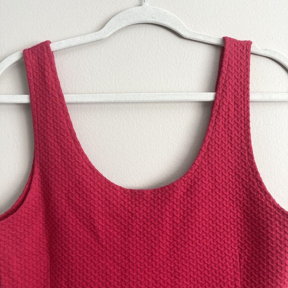 Ganni Anthropologie Textured Sleeveless Pink Peplum Tank Size Large Scoop Neck - Picture 2 of 10